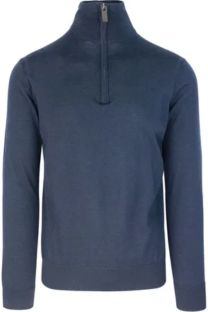 Paolo Pecora Turtlenecks, male, , Size: M Wool Slim Fit Half-Zip Sweater