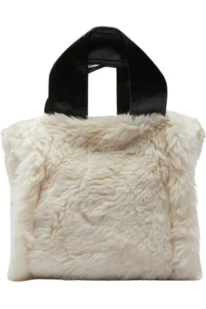 Stand Studio Handbags, female, , Size: ONE SIZE Faux Fur Tote Bag with Black Handle
