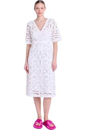 Berenice Midi Dresses, female, , Size: S Macramé V-Neck Long Dress