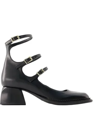NODALETO Pumps, female, , Size: 5 US Leather Pumps with Double Strap