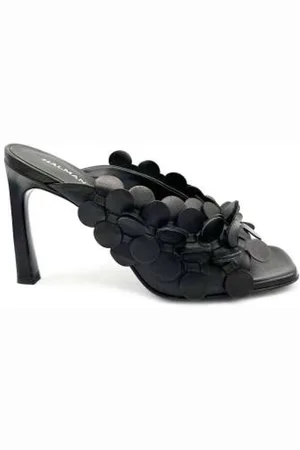 HALMANERA Heeled Mules, female, , Size: 7 US Nappa Mule 90mm Heel