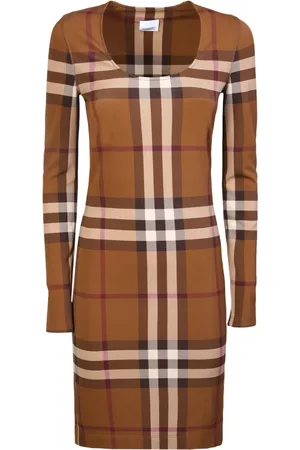 Burberry Short Dresses, female, , Size: 2XS Iconic Check Print Dress