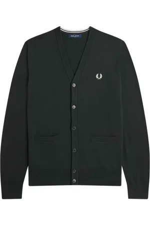 Fred Perry Cardigans, male, , Size: XL Knitted V-Neck Cardigan