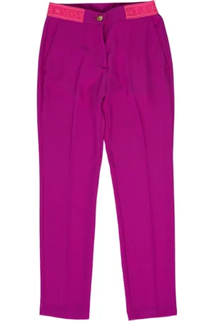 VERSACE Straight Trousers, female, , Size: XS Crepe Cady Trouser