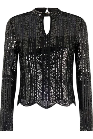 Twin-Set Blouses, female, , Size: 2XS Sequin Blouse Night of Light