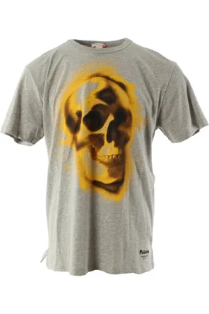 Alexander McQueen T-Shirts, male, , Size: S Men`s Grey Oversized T-shirt