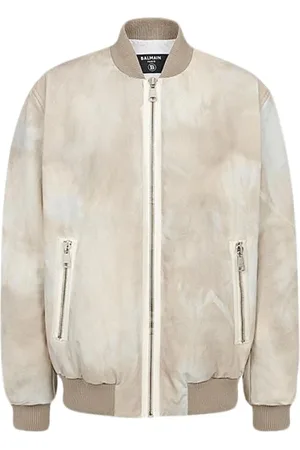 Balmain Bomber Jackets, male, , Size: S Desert Print Cotton Bomber Jacket