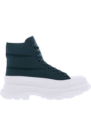 Alexander McQueen Lace-up Boots, female, , Size: 9 US Womens Boot Tread Fashion Sneaker