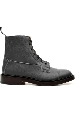 TRICKERS Lace-up Boots, male, , Size: 7 1/2 US Grey Leather Boots