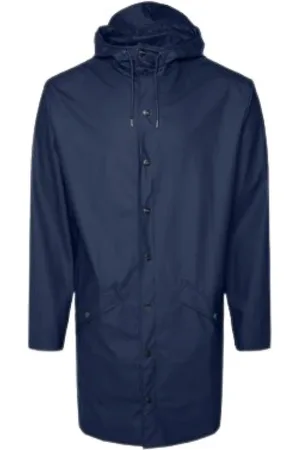 Rains Single-Breasted Coats, female, , Size: XS Stylish Waterproof Long Jacket