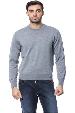 BILLIONAIRE Round-neck Knitwear, male, , Size: S Merino Wool Crewneck Embroidered Sweater