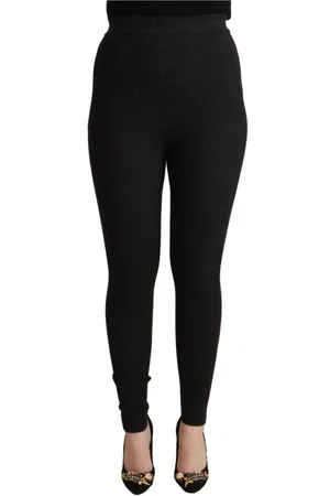 Dolce & Gabbana Leggings, female, , Size: XS High Waist Stretch Tights Pants