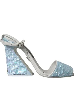 Dolce & Gabbana High Heel Sandals, female, , Size: 9 US Sequin Ankle Strap Sandals