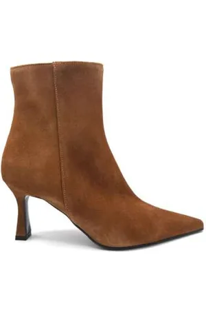 ROBERTO FESTA Heeled Boots, female, , Size: 10 US Suede Ankle Boot with Internal Zipper