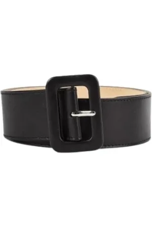 Maison Margiela Belts, female, , Size: 90 CM Sophisticated Leather Belt with Rectangular Buckle