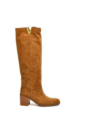 Via Roma High Boots, female, , Size: 10 US Suede Boot with 7cm Heel