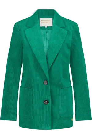 Fabienne Chapot Blazers, female, , Size: XS Corduroy Blazer with Clic Collar