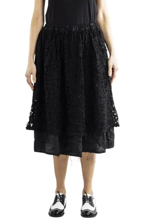 Comme des Garçons Maxi Skirts, female, , Size: M Floral Lace Flared Skirt