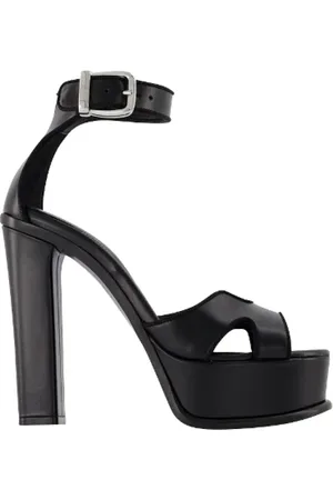 Alexander McQueen High Heel Sandals, female, , Size: 11 US Multicolore Leather Heels