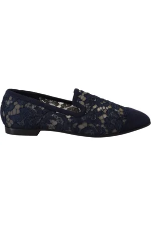 Dolce & Gabbana Loafers, female, , Size: 6 US Floral Lace Slip Ons Loafers Flats Shoes