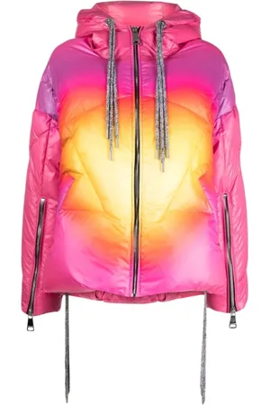 Khrisjoy Down Jackets, female, , Size: S Gradient Hooded Puffer Jacket