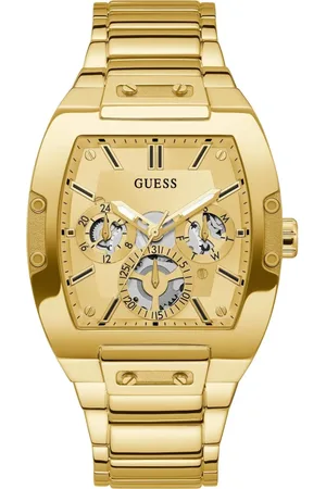 Guess Watches, male, , Size: ONE SIZE Gold Stainless Steel Analog Watch