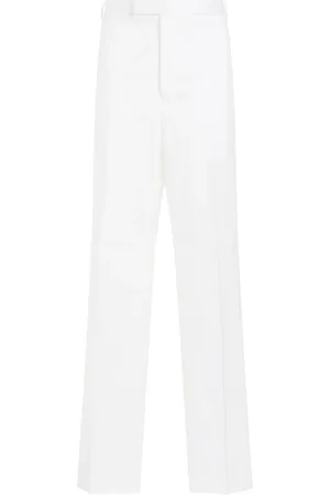 Thom Browne Straight Trousers, male, , Size: 2XL Cotton Chino Pants Straight Leg