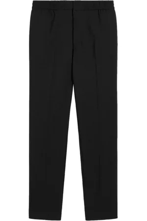 Ami Slim-fit Trousers, male, , Size: XL Wool Trousers with Elasticated Waistband
