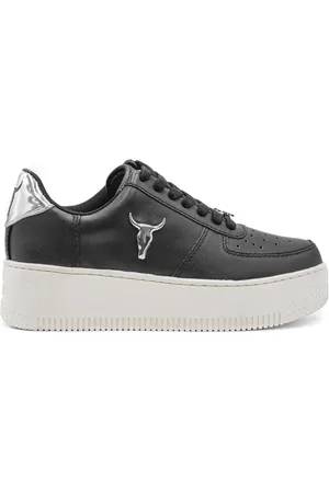 Windsor Sneakers, female, , Size: 10 US Leather Women`s Sneakers with Logo - Size 39