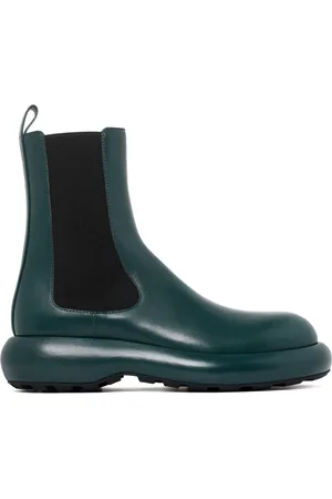 Jil Sander Chelsea Boots, female, , Size: 9 US Forest Calf Leather Ankle Boots