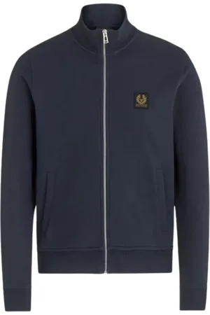 Belstaff Zip-throughs, male, , Size: M Full Zip Sweatshirt Dark Ink