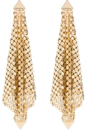 Paco rabanne Earrings, female, , Size: ONE SIZE Spiral Metallic Brass Knit Earrings