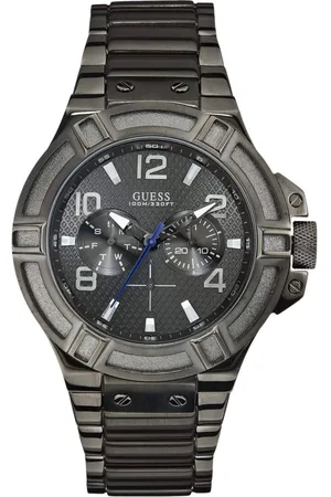 Guess Watches, male, , Size: ONE SIZE Rigor Multifunction Analog Quartz Stainless Steel Watch