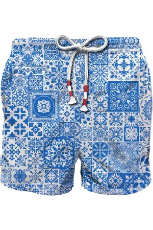 MC2 SAINT BARTH Beachwear, male, , Size: L Maj Patch Swim Shorts Bandana