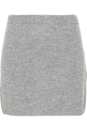 Sportmax Short Skirts, female, , Size: S Ribbed Knit Grey Skirt
