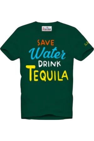 MC2 SAINT BARTH T-Shirts, male, , Size: L Short sleeve tee Save water tequila