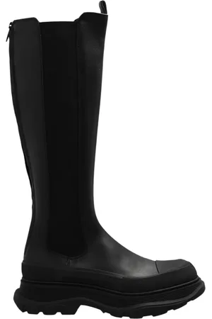 Alexander McQueen High Boots, female, , Size: 10 US Leather knee-high boots