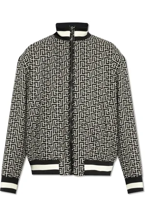 Balmain Bomber Jackets, male, , Size: XL Reversible jacket with monogram