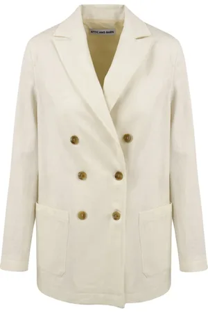Attic and Barn Blazers, female, , Size: S Cream Jacket Model Atja004