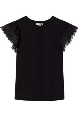Twin-Set T-Shirts, female, , Size: 2XS Macrame Sleeve T-Shirt