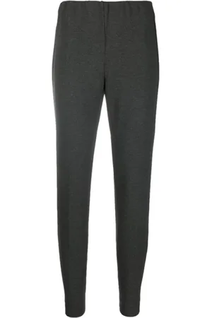 LE TRICOT PERUGIA Sweatpants, female, , Size: 3XL Grey Stretch Leggings with Straight Cut