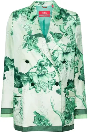 F.R.S For Restless Sleepers Blazers, female, , Size: S Floral Print Silk Jacket