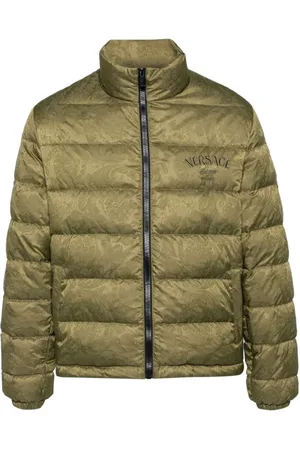 VERSACE Down Jackets, male, , Size: XL Barocco Print Padded Jacket