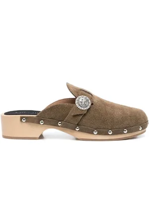 KATE CATE Clogs, female, , Size: 9 US Stud-Embellished Suede Clogs