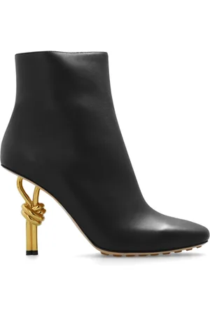 Bottega Veneta Heeled Boots, female, , Size: 10 US Leather heeled ankle boots
