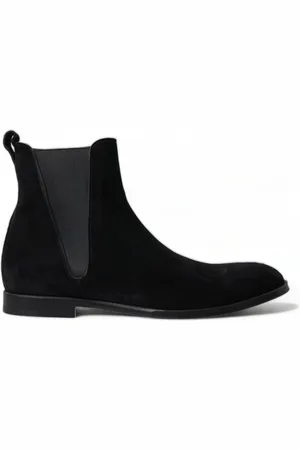 Dolce & Gabbana Chelsea Boots, male, , Size: 10 US Suede Mid-Calf Boots