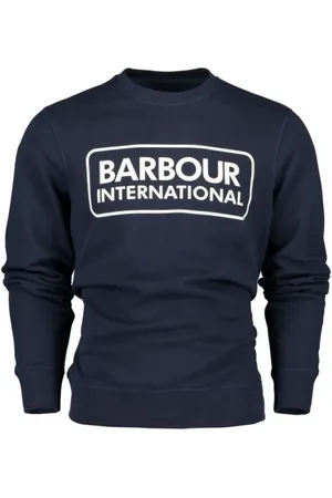 Barbour Sweatshirts, male, , Size: L Large Logo Sweatshirt in Navy