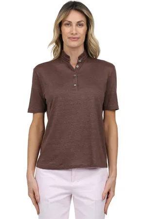 Gran Sasso Polo Shirts, female, , Size: L Korean Half Sleeve Shirt