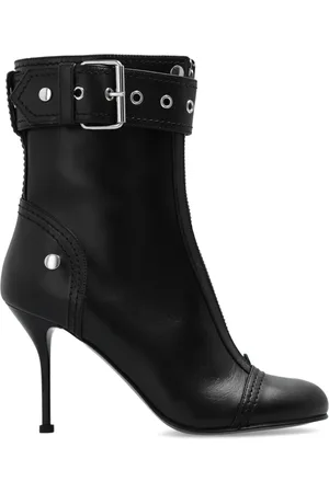 Alexander McQueen Heeled Boots, female, , Size: 8 US Leather ankle boots