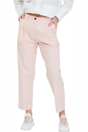 Nine In The Morning Cropped Trousers, female, , Size: W26 High-Waisted Slim Blue Pants